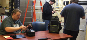 CIS students working on a network